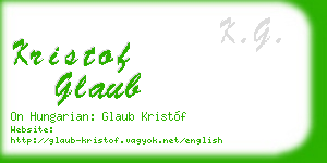 kristof glaub business card